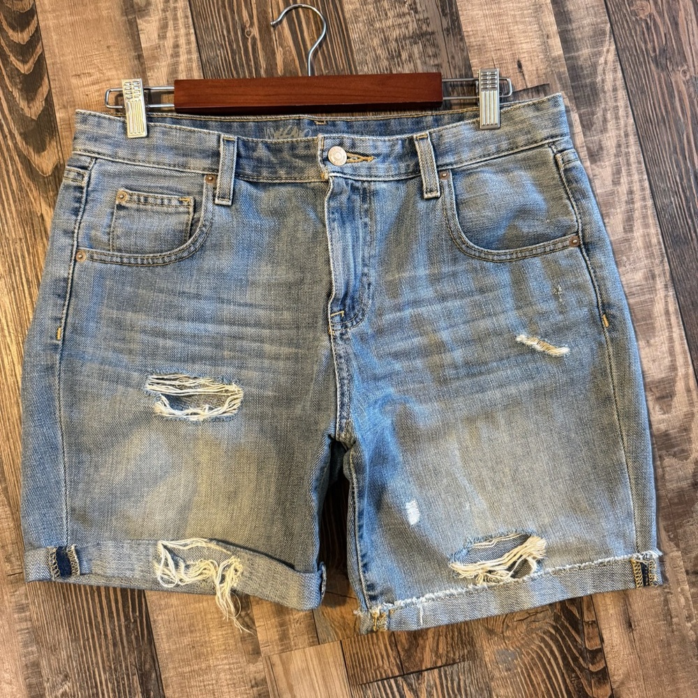 Mossimo Boyfriend Low Rise 100% Cotton Denim Shorts Size 4/27